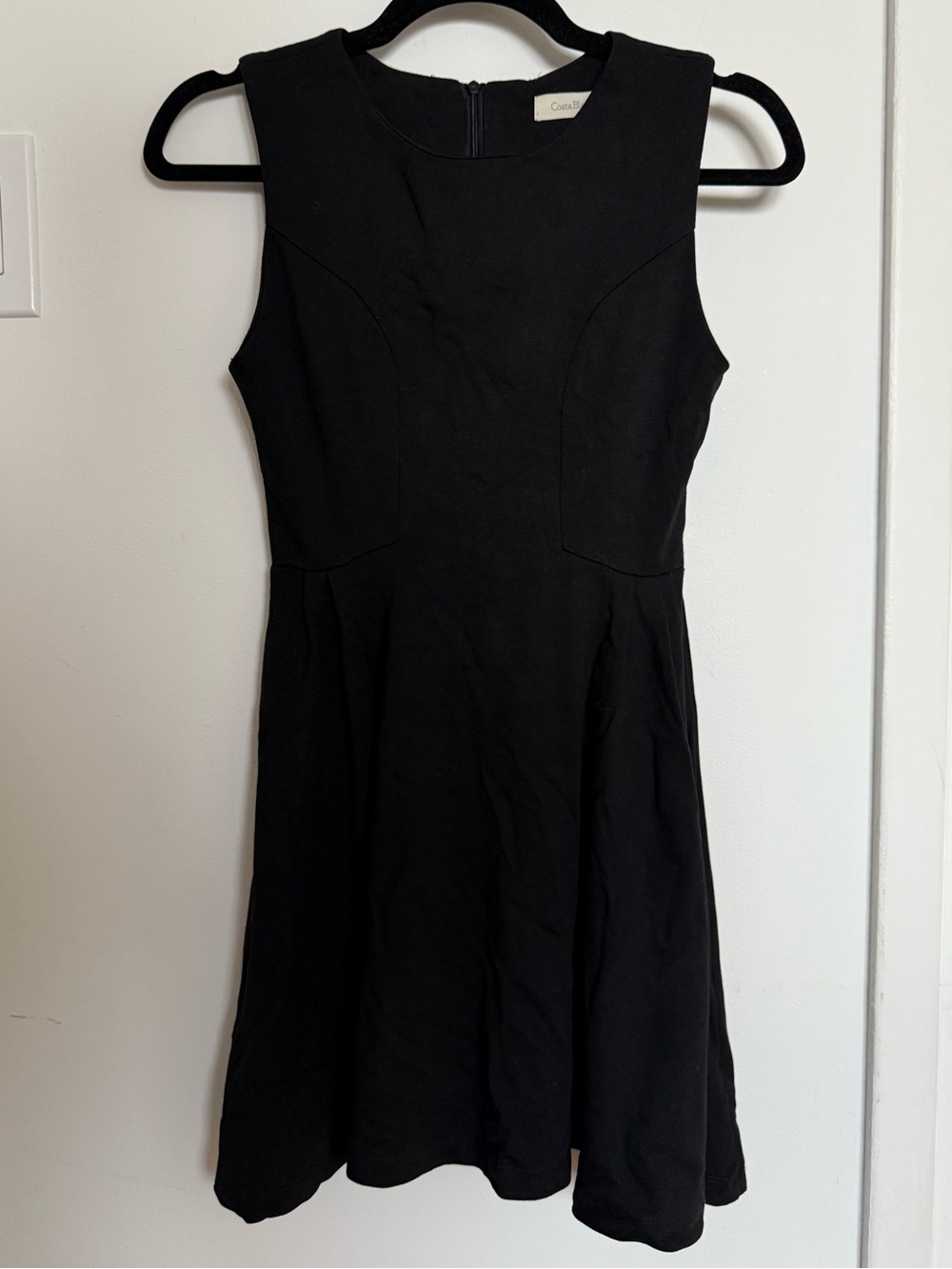 Costa Blanca Black Sleeveless Fit & Flare Mini Dress